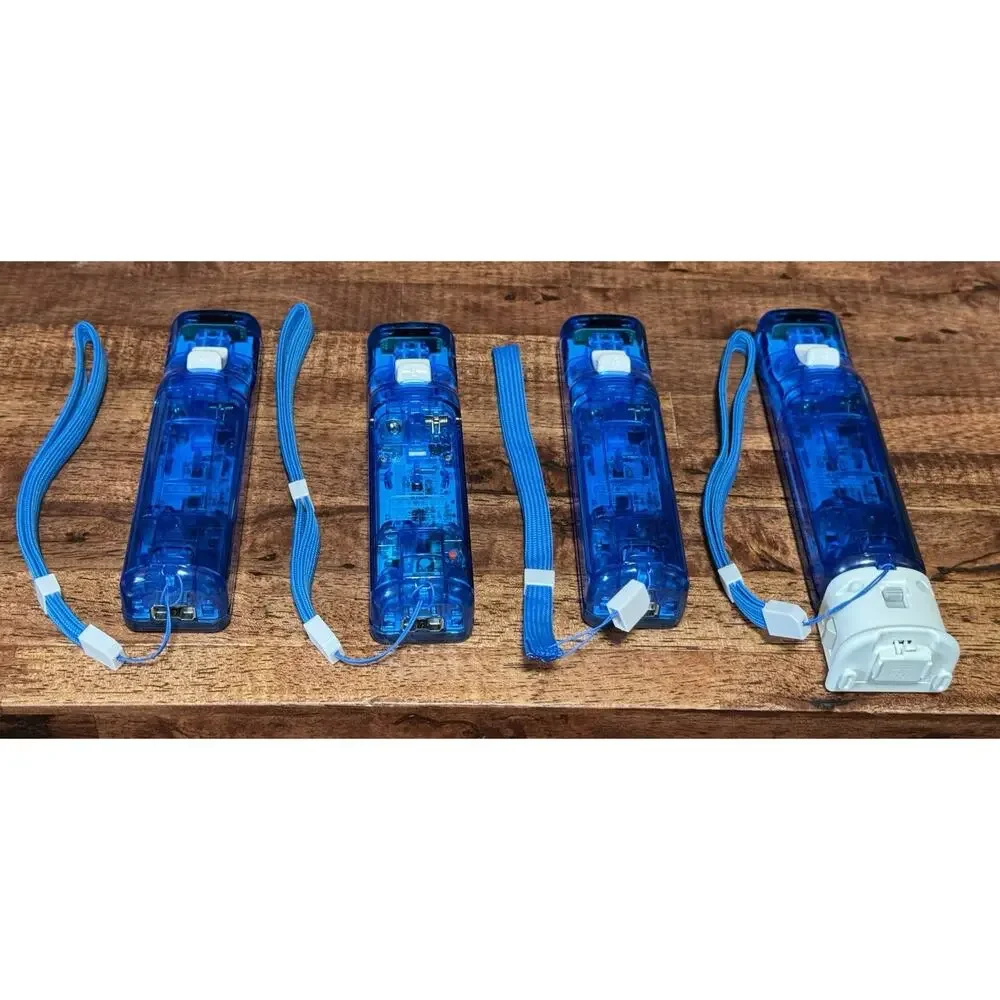 4 Rock Candy Blueberry Boom Blue Controllers Nintendo Wii Remotes UNTESTED
